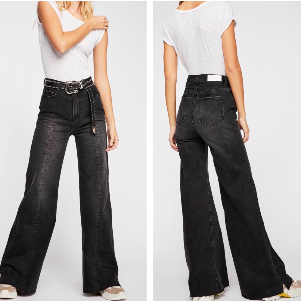 Neo blonde siren sweep high rise tapered leg jean